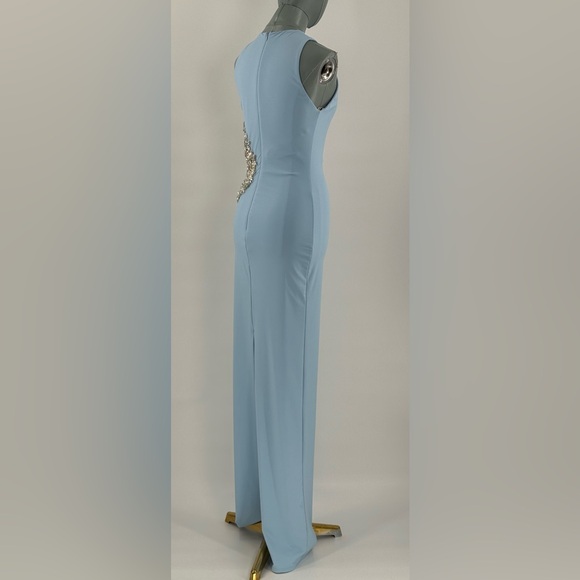 🆕 BRONX & BANCO 🧿 NWOT Camila Rhinestone Cutout Maxi, Powder Blue, Sz M US 6 - Picture 10 of 17
